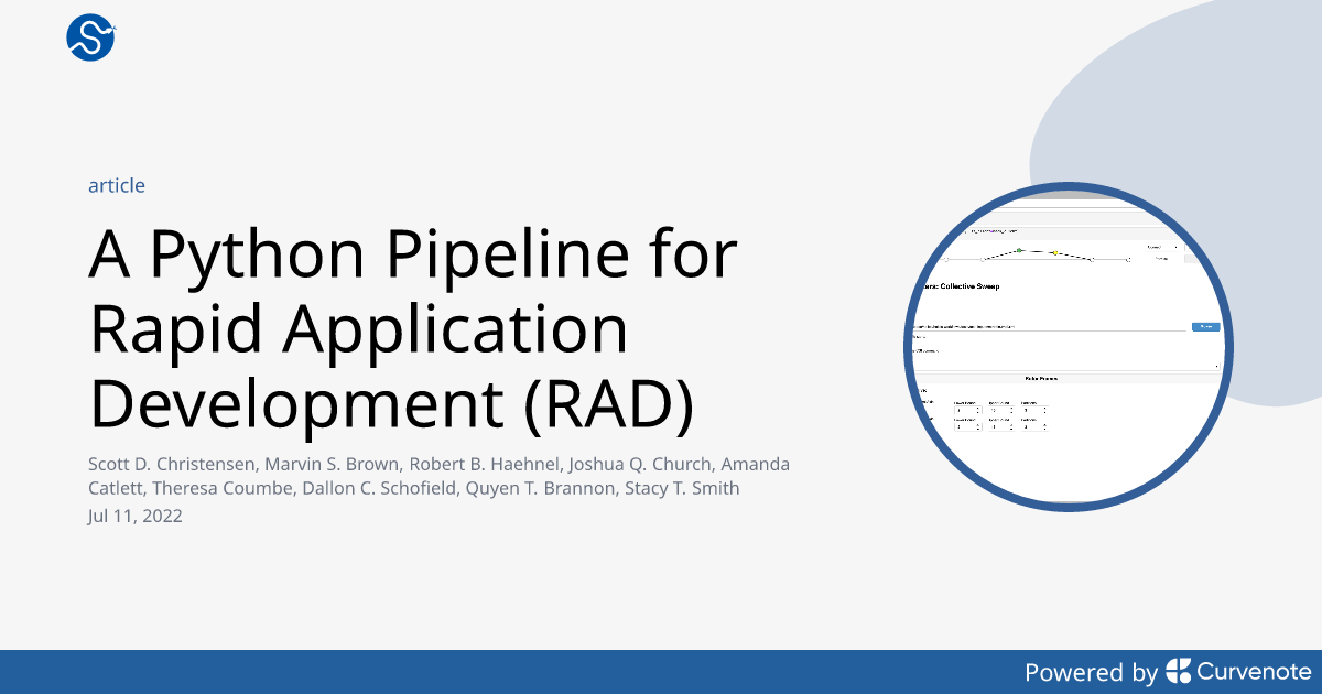 A Python Pipeline for Rapid Application Development (RAD) - SciPy ...